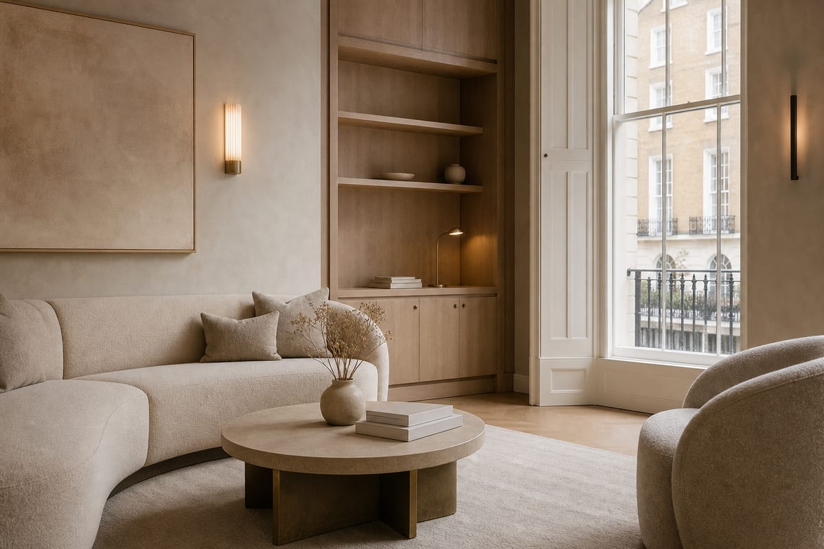 The Aurelia waiting room, with pale oak joinery and a large window