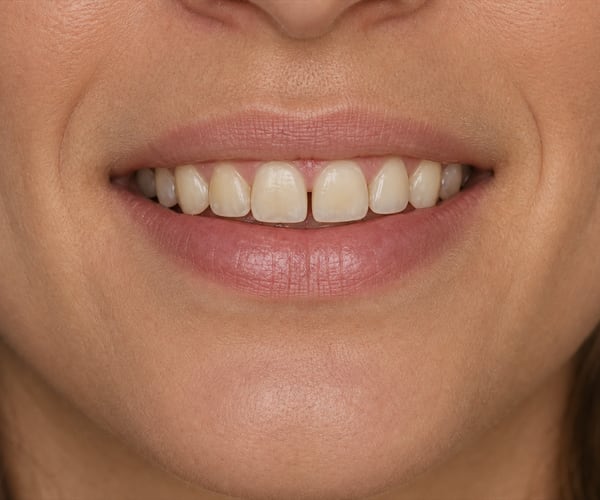 A patient's smile before treatment